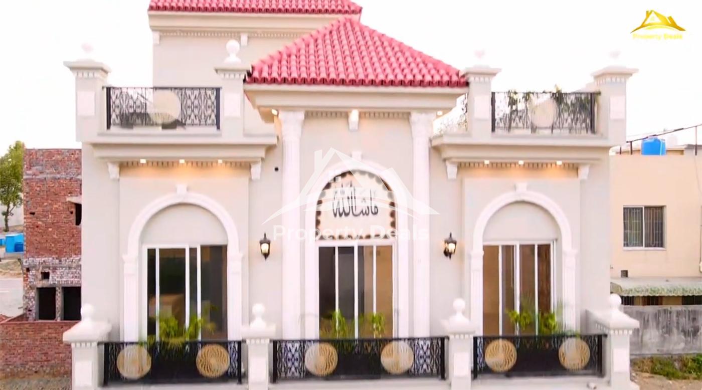 Luxurious 5 Marla Spanish House with Premium Finishes and Modern Amenities in Palm City, Lahore.